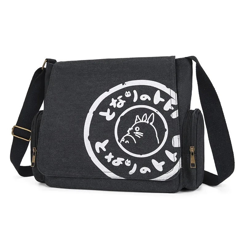 canvas bags Anime periphery My neighbor is Chinchilla shoulder bag Totoro backpack messenger bag School bag