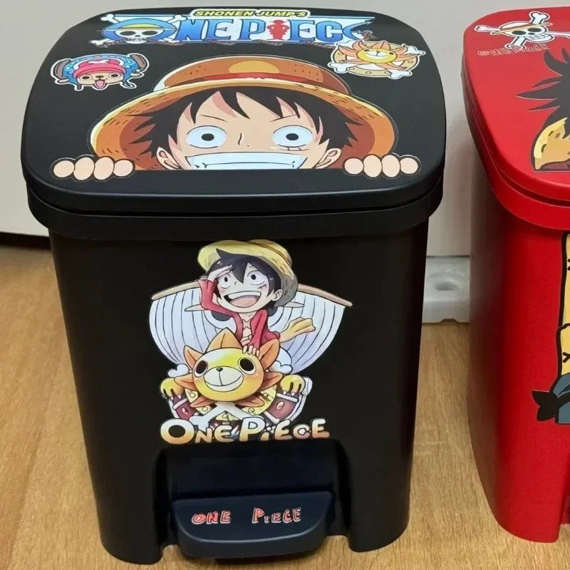 One Piece Luffy Zoro Trash Can Cute Home Large Large Capacity Creative Fashion Personality Portable Trash Can Kawaii