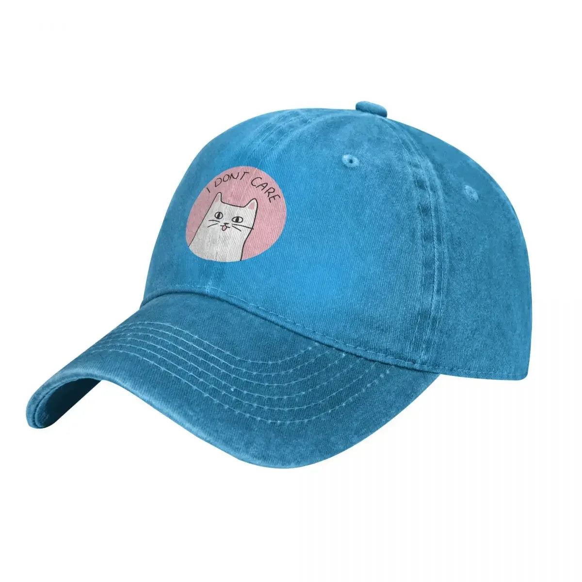 Baseball Caps Hats I Don't Care Cat Dad Hat For Man Peaked Cap Sun anime Shade
