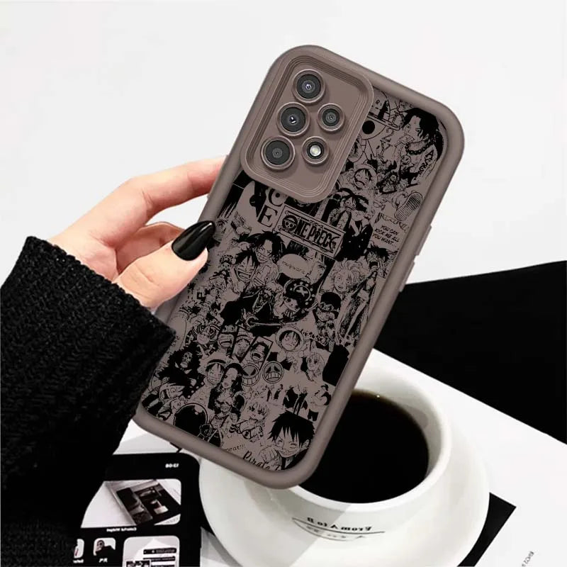 One Piece Nami D. Luffy Cute For Samsung A71 A52 A51 A34 A33 A22 A16 A15 A13 A04 A06 Note 20 Ultra 5G Eye Ladder Phone Case