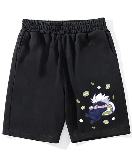 Anime Jujutsu Kaisen Workout Gym Shorts for Men Quick Dry Breathable Casual Athletic Shorts with Pockets Summer Running Short