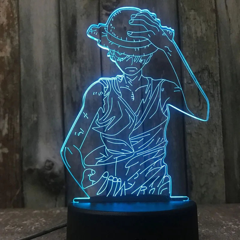 One Piece Animation Peripheral Luffy Zoro Escartoon Kawaii LED Night Light Desktop Personalized Creative Ornament Birthday Gift