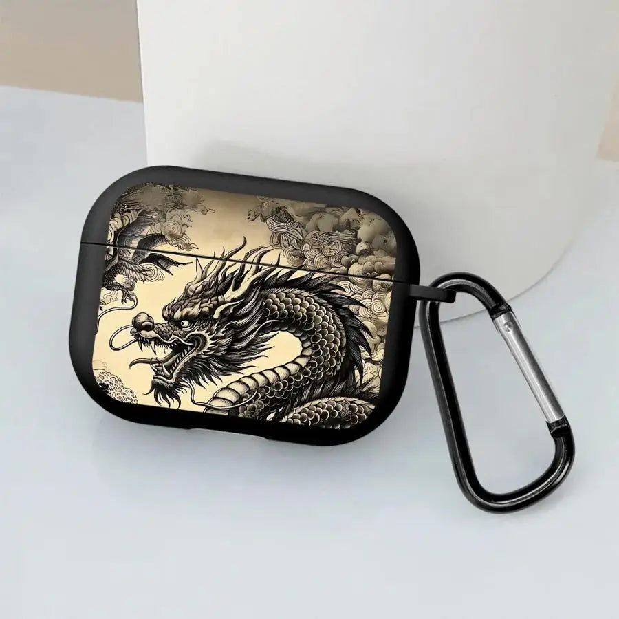 Earphone Cases Cover Case For Airpods 1 4 2 Pro 3 Pro3 Pro2 Tiger Flower Dragon