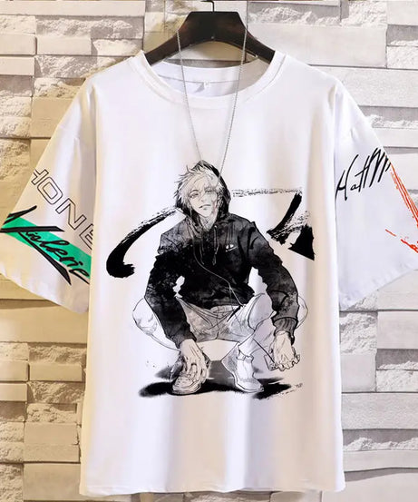 Anime Summer Jujutsu Kaisen T-Shirt Gojo Satoru Clothes Men and Women Fashion T Shirts Short Sleeves Casual Tops birthday gifts