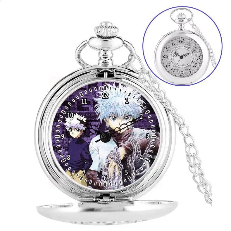 Anime two-dimensional full-time hunter pocket watch Killua Kura pickup Xiaojie personality necklace watch holiday gift