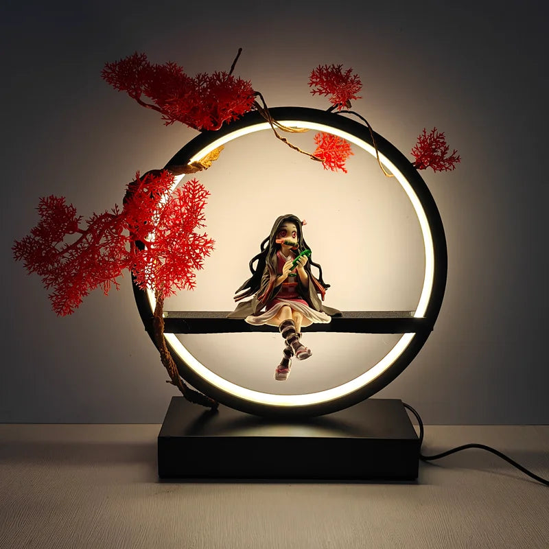 USB Plug in One Piece Zoro 3D LED Night Light Anime Lamp light RGB Dimmable Table Light Bedroom Desk Decorative Gift Anime Fans