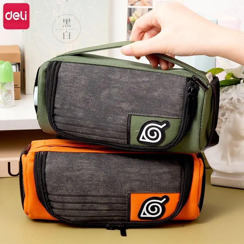 Naruto anime creative canvas stationery case student pencil case personalized children's large capacity pencil case gift