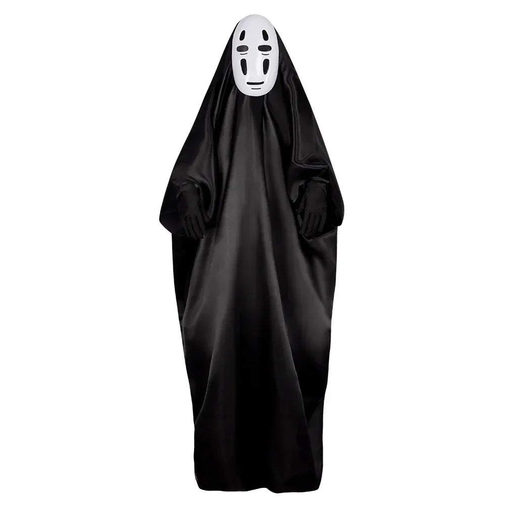 No Face Man Cosplay Costume Unisex Halloween Anime Carnival Party Adult Clothing Including Ghost Mask Gloves Comic Con