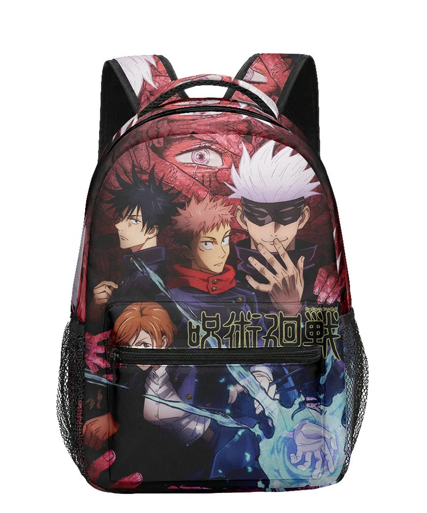 Boy Anime Printed Jujutsu Kaisen Gojo Satoru Backpack Large Capacity Drawstring Bag Student School Bag Travel