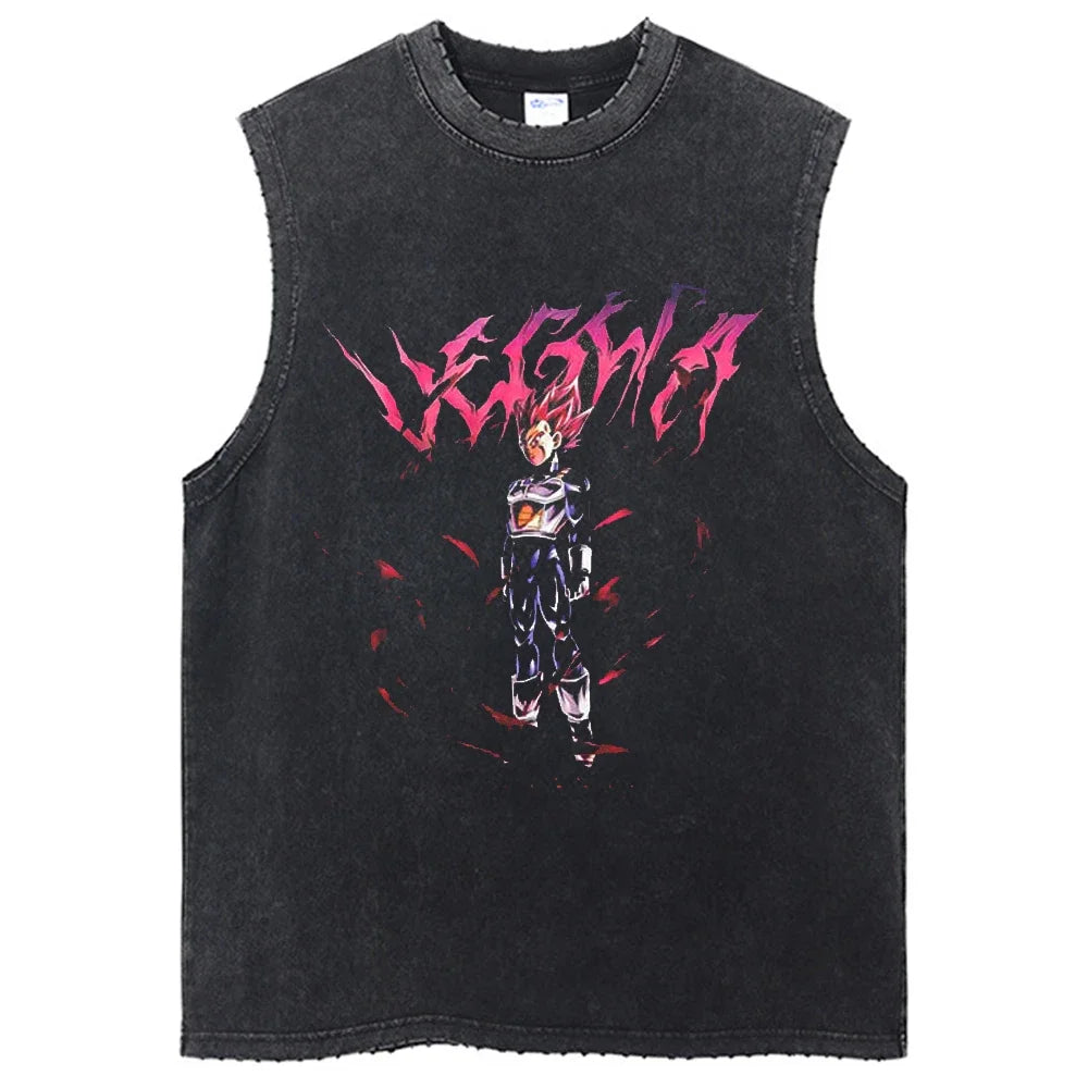 Vintage Dragon Ball Z Oversized Sleeveless Tee – 2024 Harajuku Anime Streetwear