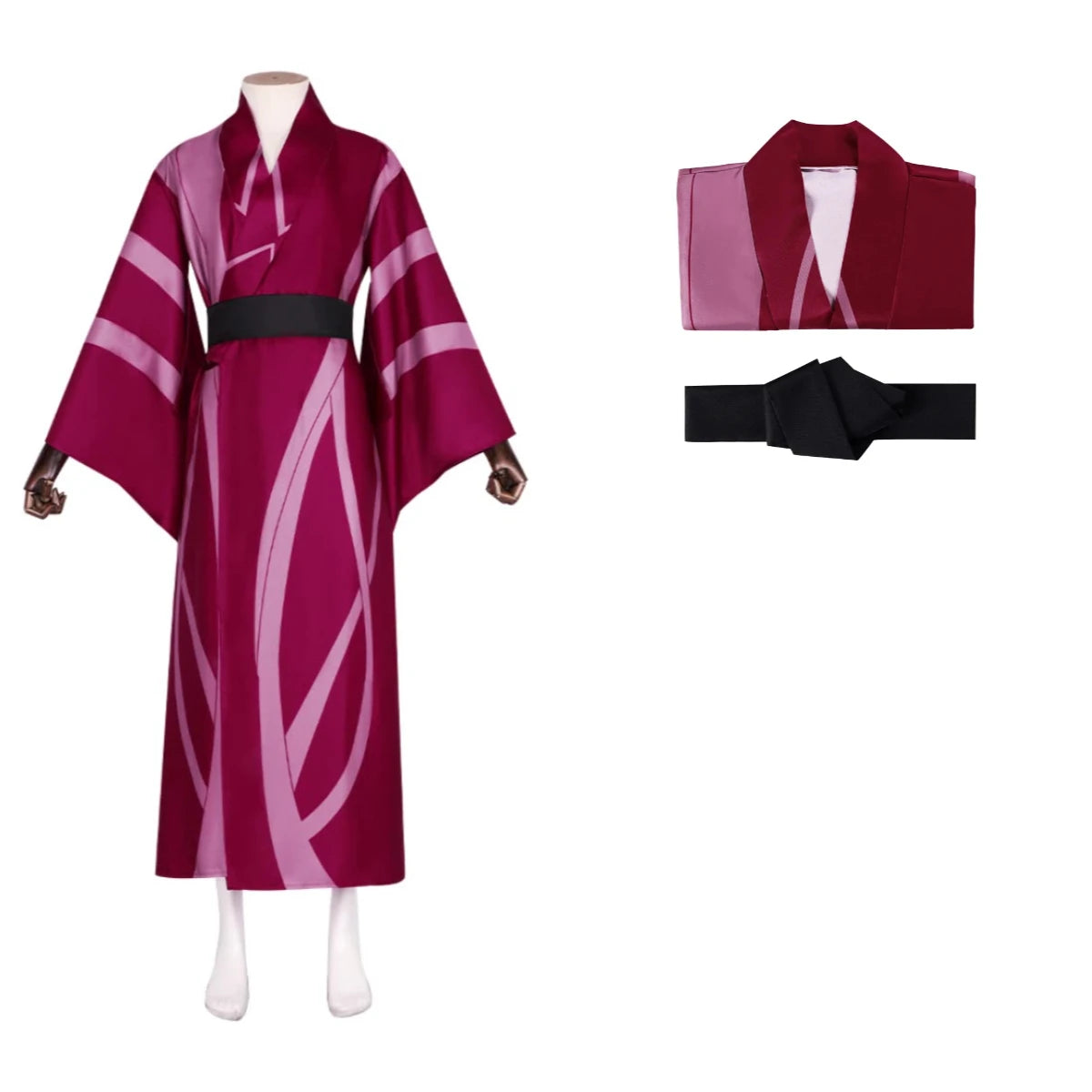 Demon Slayer Anime Peripheral Makomo Kanroji Mitsuri Kokushibo Nakime Costume Style Kimono Cos Outfit Halloween Party