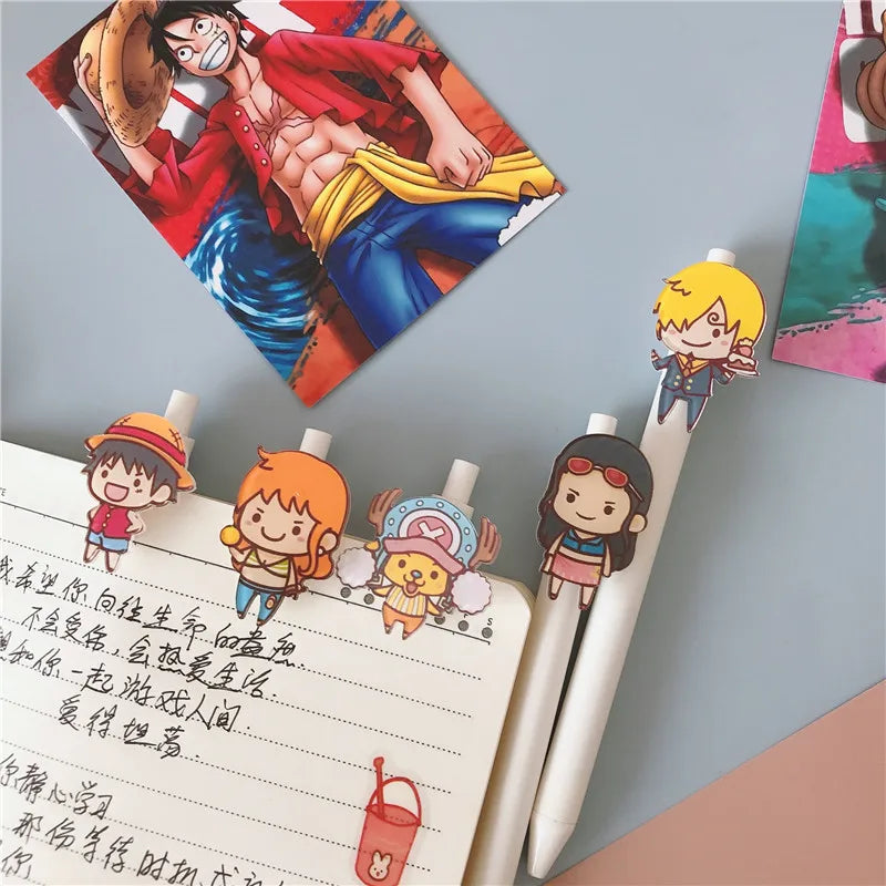 One Piece Neutral Pen Press Bullet Luffy Anime Adventure Black Office Writing Signature Pen Stationery School Supplies