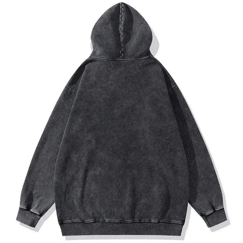 Spring Autumn Trendy Anime One Piece Oversized Hooded Sweatshirt Men Women Vintage Washed Streetwear Pullover Casual Y2k Clothes
