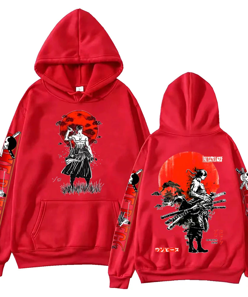 Hot Anime Zoro Hoodie Harajuku Hip Hop Pullover Tops Sweatshirt Gift