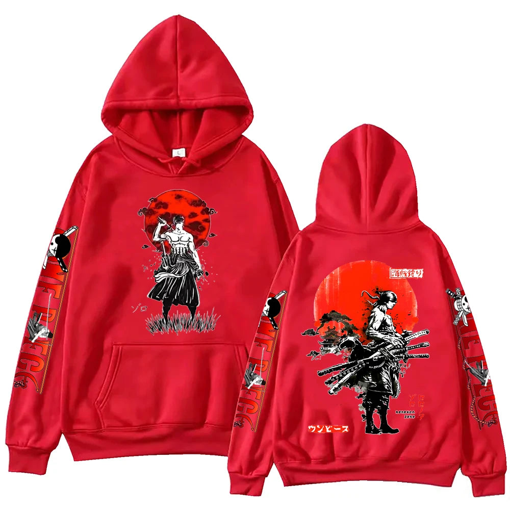 Hot Anime Zoro Hoodie Harajuku Hip Hop Pullover Tops Sweatshirt Gift