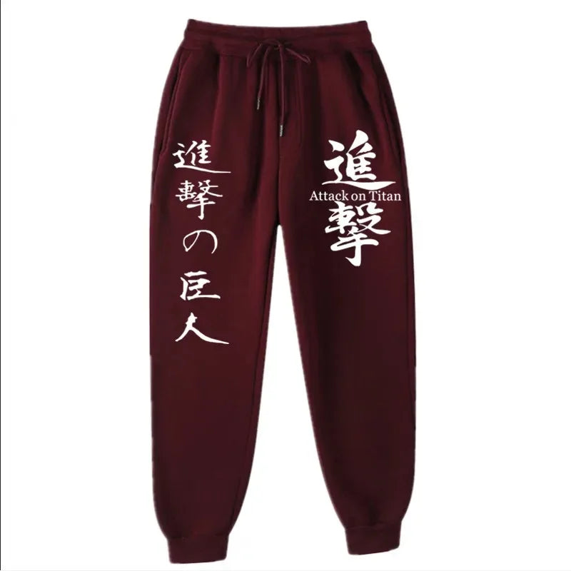 Attack on Titan Fashion Printed Comfortable Running Pants Trendy Versatile Sports Pants Men's Spring and Autumn Trousers S-3XL