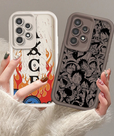 One Piece Nami D. Luffy Cute For Samsung A73 A71 A54 A53 A52 A51 A33 A32 A21S A14 A13 A12 A03 A04 A05 5G Eye Ladder Funda