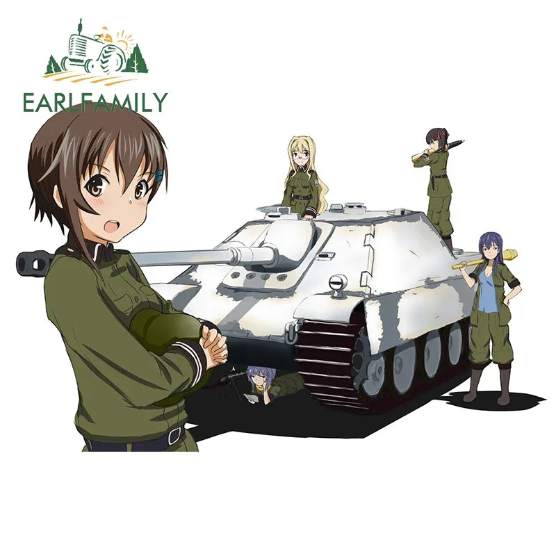 EARLFAMILY 13cm For ILLEGALSTREET X ANIME Window Fine Decal Sunscreen Car Sticker Anime Car Accessories Decoration