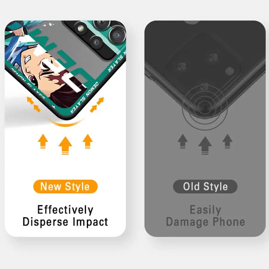 Anime Demons Slayers Soft Cover Phone Case for Samsung Galaxy A52 A16 A53 A21s A24 A22 A73 A32 A34 A72 A25 A15 A33 A54