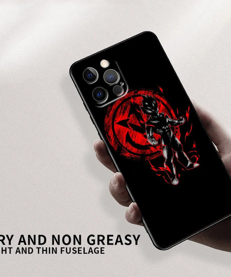 Dragon Ball Z Black Soft Case for iPhone 15/14/13/12/11/XS/X/8/7/SE