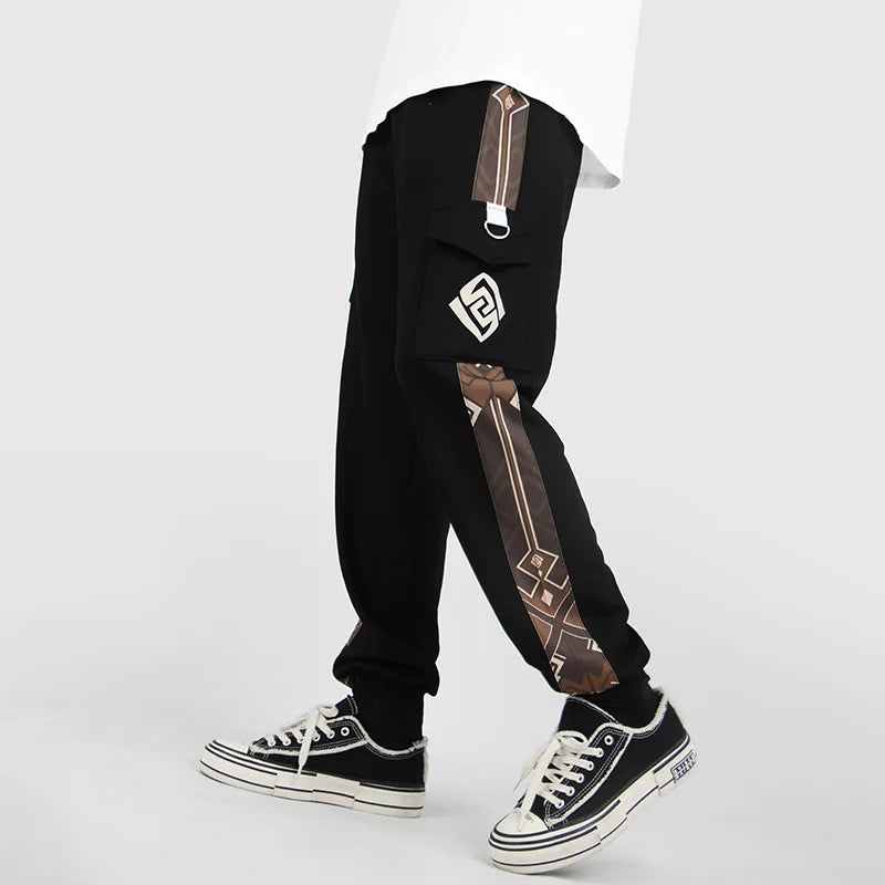 New Genshin Impact Cyno Xiao Zhongli Hu Tao Wanderer Kaedehara Kazuha Cosplay Costume Jogger Trouser Sport Gym Pants Tracksuit