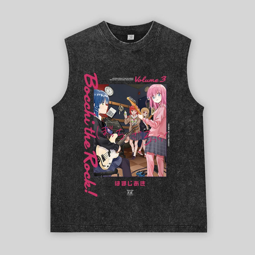 Bocchi the Rock! Oversized Band Vest – Unisex Anime Cotton Tank Top