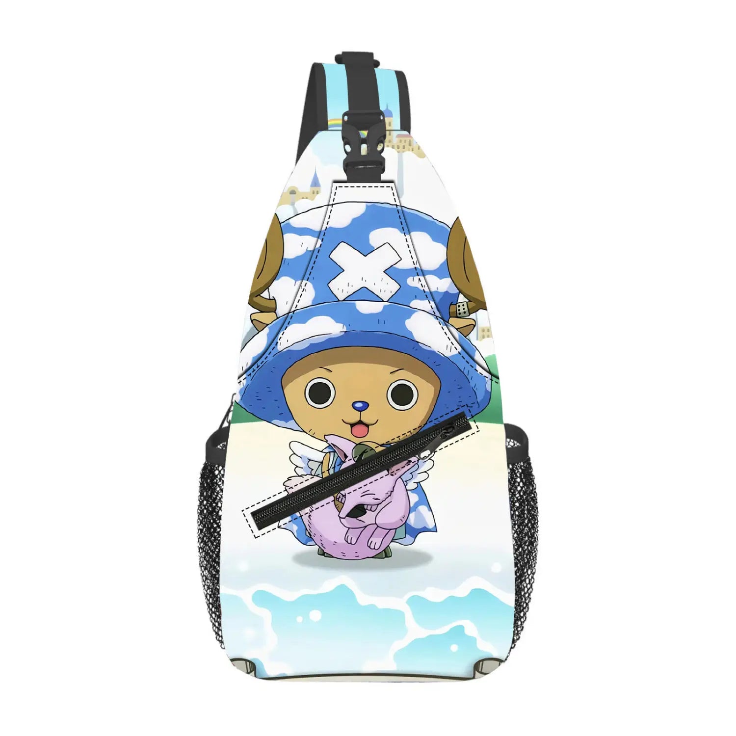 New One Piece Animation Peripheral Kawaii Chopper Portable Large Capacity Crossbody Bag Cute Creative Waist Bag Gift Wholesale