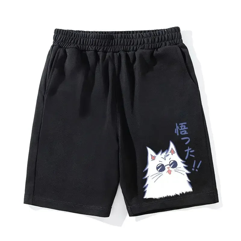 Anime Jujutsu Kaisen Workout Gym Shorts for Men Quick Dry Breathable Casual Athletic Shorts with Pockets Summer Running Short