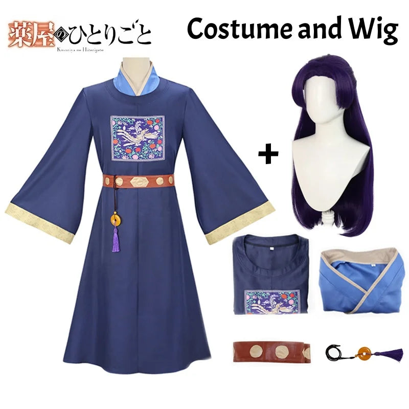 Jinshi Cosplay Costume Fantasy Anime The Apothecary Diaries Disguise for Men Roleplay Hanfu Outfits Halloween Carnival Clothes