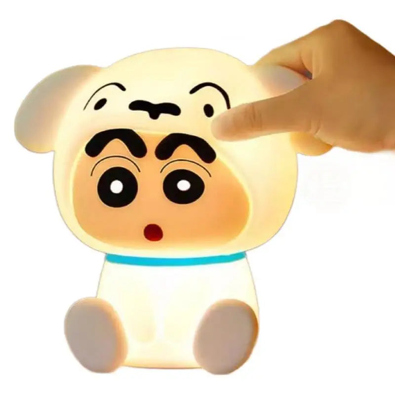 Anime Crayon Shin-Chans Patting Small Night Lamp Soft Light Eye -Protecting Bedroom Bedside Charging Small Nigh Ornament Gifts