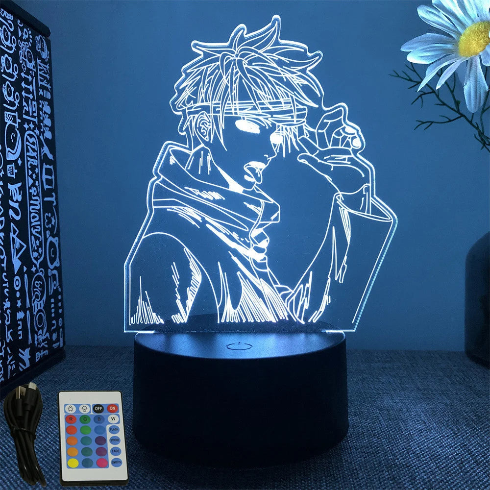 3D Anime Lamp Jujutsu Kaisen Led Night Light RGB Table Lamps Satoru Gojo Action Figure Kids Bedroom Desk Home Decor Friend