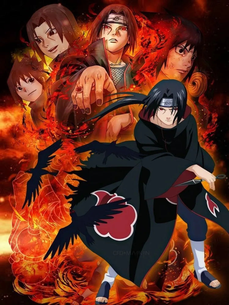 Uchiha Itachi New Diamond Painting Mosaic Naruto Cartoon Art Cross Stitch Embroidery Rhinestones Home Decor Children's Gift