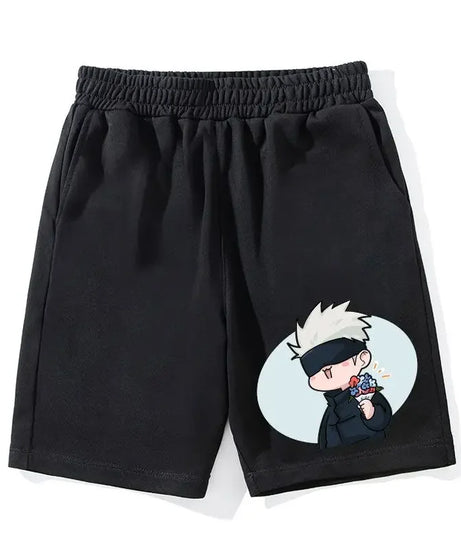 Anime Jujutsu Kaisen Workout Gym Shorts for Men Quick Dry Breathable Casual Athletic Shorts with Pockets Summer Running Short
