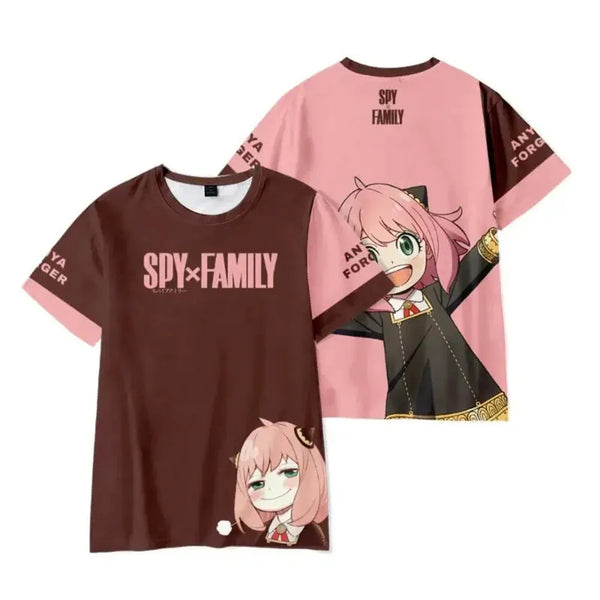 Spy x Family Anya Forger 3D Graphic T-Shirt Harajuku Kawaii Oversized Tee
