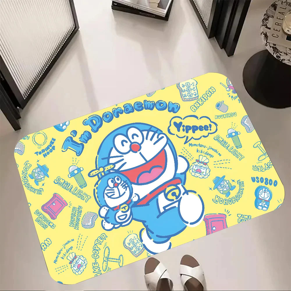 Doraemon Anime Floor Mat Home Carpet Bathroom Foot Mat Absorbent Non-Slip Doormat
