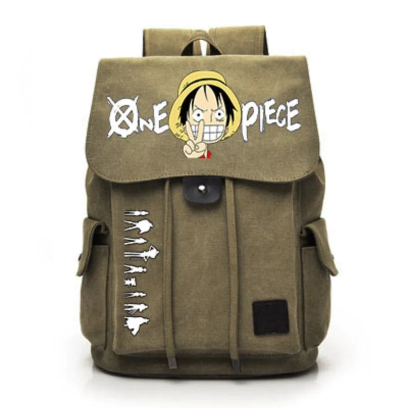One Piece Anime Backpack Cosplay Luffy Unisex Students School Bag Large Capacity Bookbag Laptop Travel Rucksack Outdoor Bag Gift