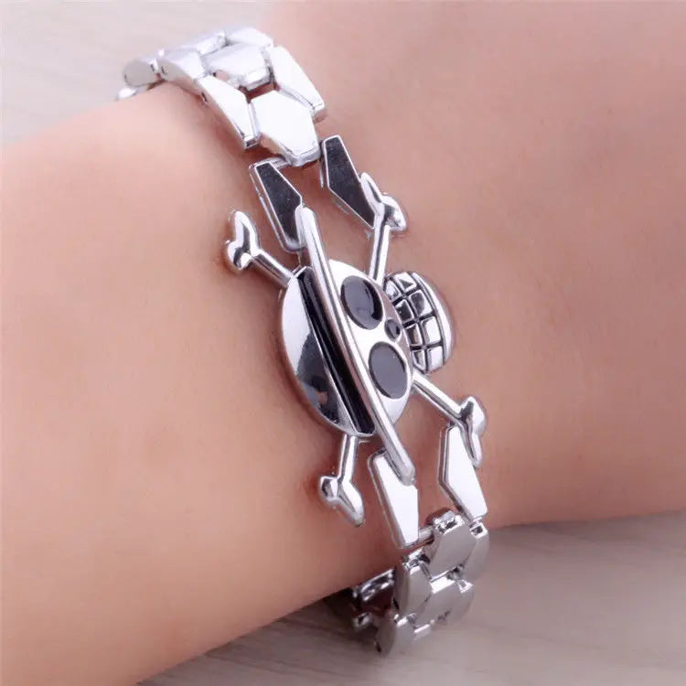 One Piece Animation Peripheral Bracelet OnePiece Logo Bracelet Alloy Fashion anime Animation Jewelry