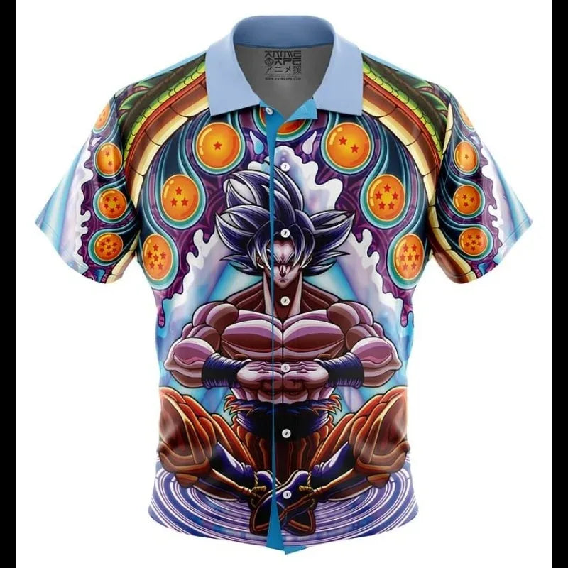 One Piece Luffy Anime Button Up Hawaiian Shirt Fashion Trend Breathable Loose Versatile Casual Sports Summer Men Cosplay Clothes