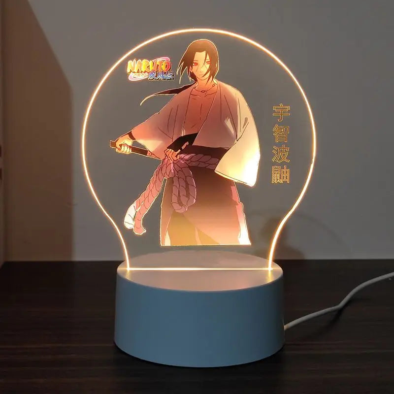 New Animation Naruto anime peripheral light-up stand night light Naruto Sasuke Uchiha Itachi Gaara Kakashi Tsunade holiday gift