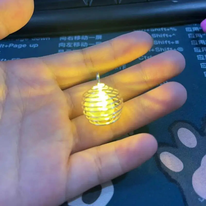 Anime One Piece Monkey D. Luffy Lotus Lantern Keychain Acrylic Luminous Nightlight Pendant Lotus Lantern Gift