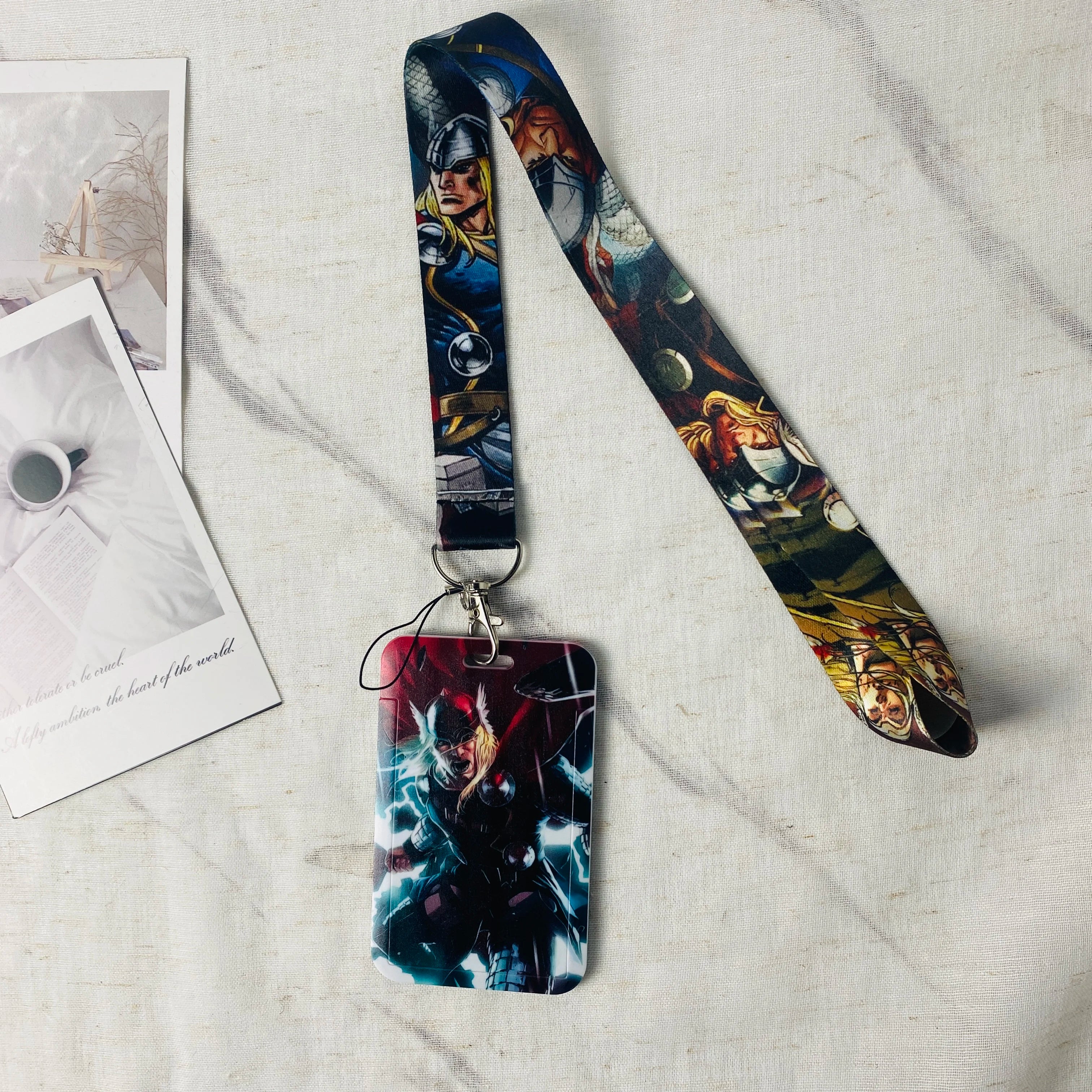 Anime Characters Card Holder Lanyard Keychain ID Credit Bus Card Cover Hang Rope Lariat Lanyard Key Rings Fans Gifts