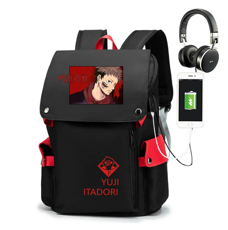Jujutsu Kaisen Anime Backpack Student School Shoulder Bag Business Multifunctional Large Capacity Computer Bag Travel Backpack