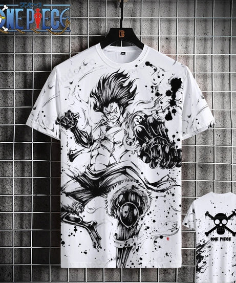 Luffy One Piece 3D Printed T-Shirt – Unisex Summer Anime Tee