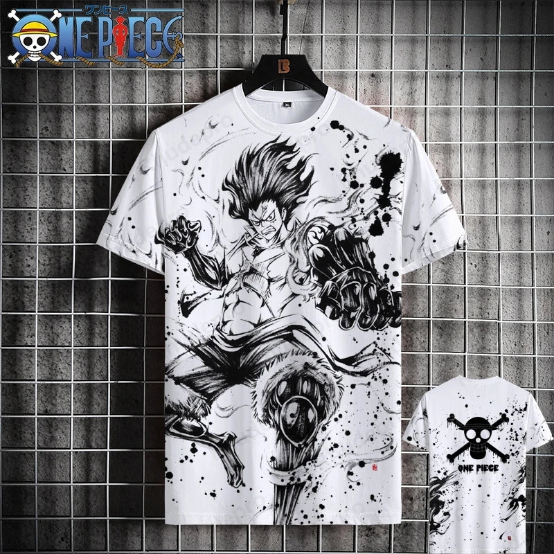 Luffy One Piece 3D Printed T-Shirt – Unisex Summer Anime Tee