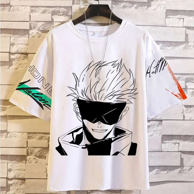 Anime Summer Jujutsu Kaisen T-Shirt Gojo Satoru Clothes Men and Women Fashion T Shirts Short Sleeves Casual Tops birthday gifts