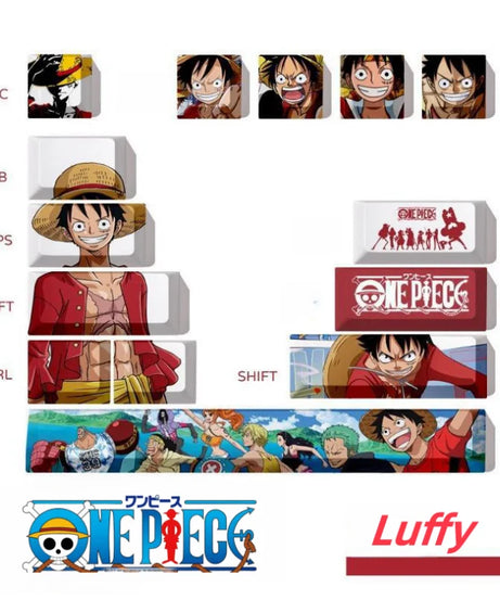 One Piece Keycaps – Luffy & Zoro Custom Mechanical Keyboard Caps