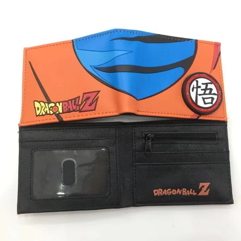 Dragon Ball PU Wallet – Son Goku & Bulma Foldable Anime Coin Purse