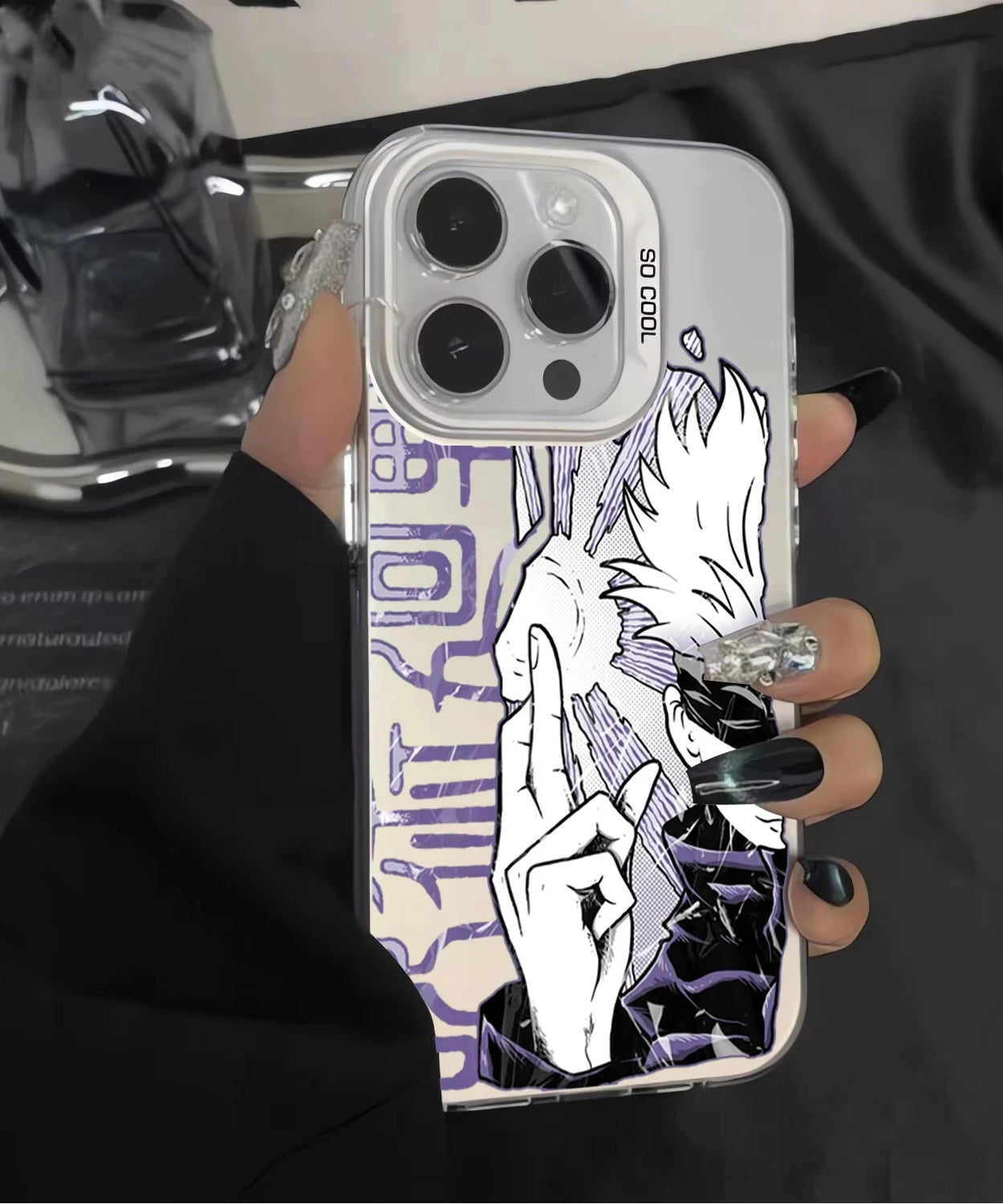 Hot Anime J-Jujutsu Kaisen Gojo Phone Case For iPhone 16e 16 Pro Max 15 14 Plus 13 12 Mini 11 Pro Shockproof Silicone Back Cover