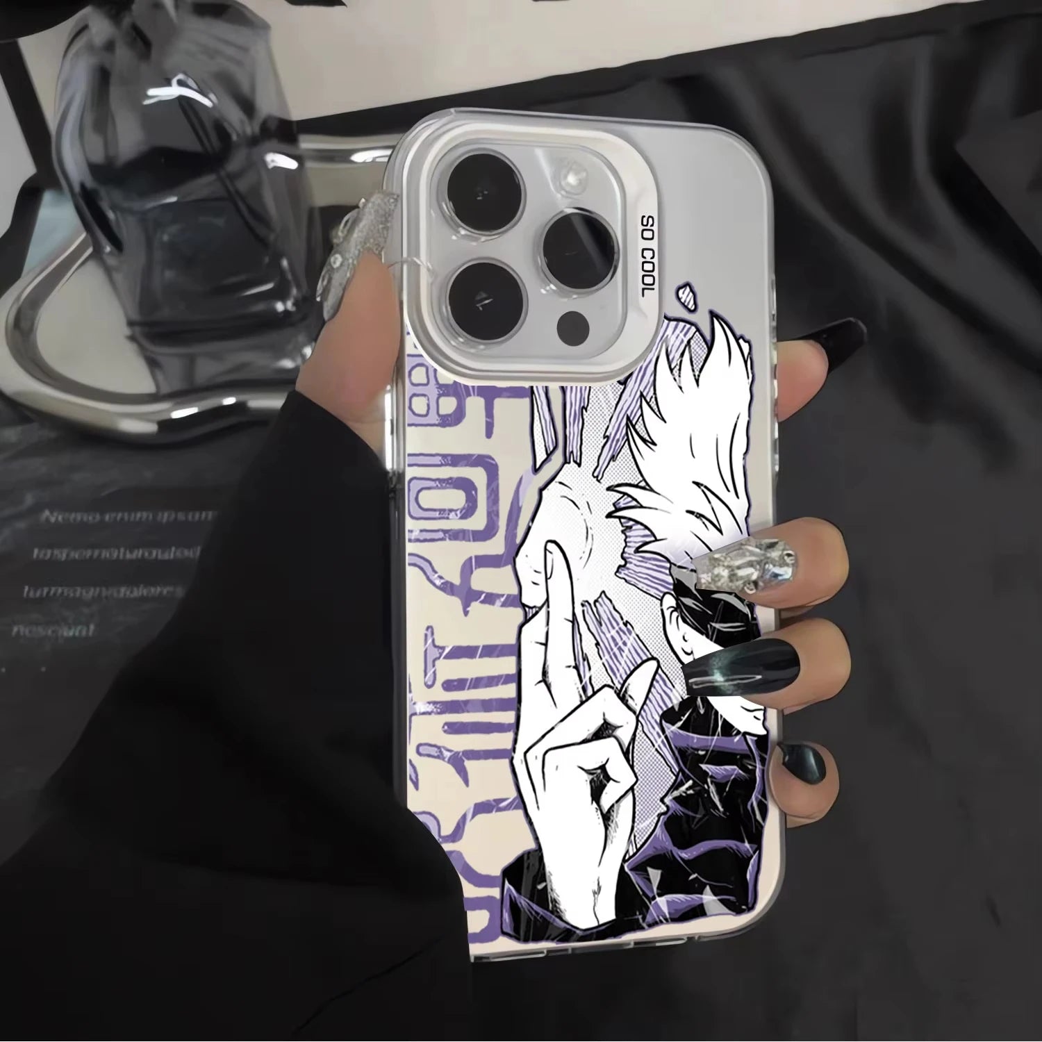 Hot Anime J-Jujutsu Kaisen Gojo Phone Case For iPhone 16e 16 Pro Max 15 14 Plus 13 12 Mini 11 Pro Shockproof Silicone Back Cover
