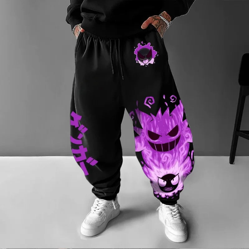Pokémon Anime Peripheral Joint Sweatpants Summer/Autumn New Large Casual Street American Hip Hop Daily Loose Cotton Pants